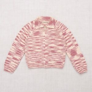 MISHA AND PUFF COTTON ZIP UP CARDIGAN IN ROSE BLUSH SPACE DYE || SZ 2-3T || EUC
